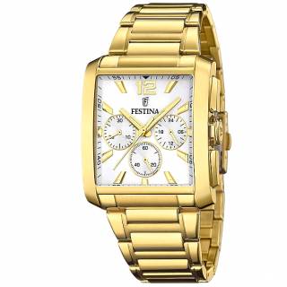 ΡΟΛΟΙ FESTINA F20638/1 FESTINA Chronograph Gold Stainless Steel Bracelet