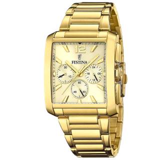 ΡΟΛΟΙ FESTINA F20638/2 FESTINA Chronograph Gold Stainless Steel Bracelet