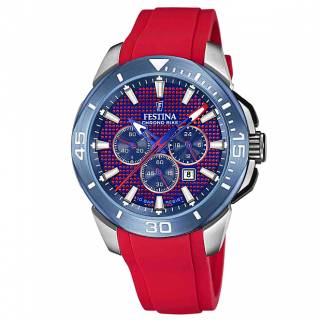 ΡΟΛΟΙ FESTINA  F20642/2 FESTINA Chrono Bike Chronograph Red Rubber Strap