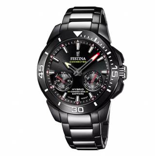 ΡΟΛΟΙ FESTINA  F20648/1 Festina Chrono Bike Connected Special Edition Black Stainless Steel Bracelet