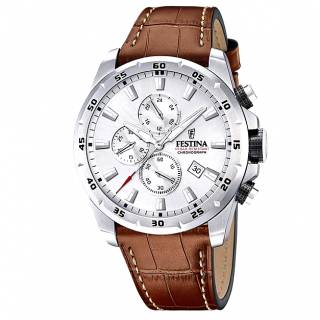 ΡΟΛΟΙ FESTINA   F20692/1 FESTINA Chronograph Brown Leather Strap