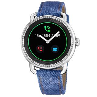 ΡΟΛΟΙ FESTINA F50000/1 FESTINA Ladies Zircon Smartwatch Blue Leather Strap Gift Set