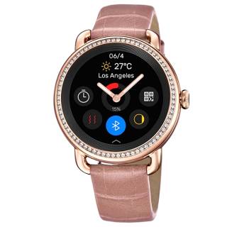 ΡΟΛΟΙ FESTINA F50002/2 FESTINA Ladies Zircon Smartwatch Pink Leather Strap