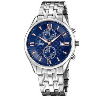 ΡΟΛΟΙ FESTINA  F6854/6 FESTINA Men's Chronograph Silver Stainless Steel Bracelet