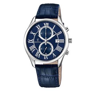 ΡΟΛΟΙ FESTINA F6855/2 FESTINA Chronograph Blue Leather Bracelet