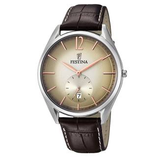 ΡΟΛΟΙ FESTINA F6857/2 FESTINA Brown Leather Bracelet