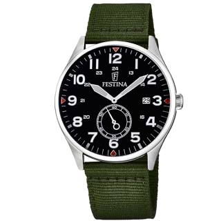 ΡΟΛΟΙ FESTINA   F6859/1 FESTINA Men's Green Fabric Strap