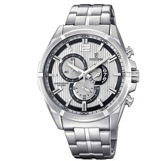 ΡΟΛΟΙ FESTINA   F6865/1 FESTINA Men's Chronograph Silver Stainless Steel Bracelet