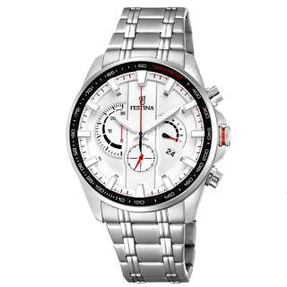 ΡΟΛΟΙ FESTINA  F6866/1 FESTINA Gents Chronograph Silver Stainless Steel Bracelet