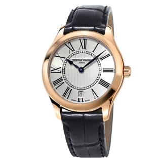 ΡΟΛΟΙ FREDERIQUE CONSTANT FC-220MS3B4 FREDERIQUE CONSTANT Classics Black Leather Strap