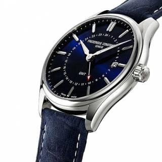 ΡΟΛΟΙ FREDERIQUE CONSTANT FC-252NS5B6 FREDERIQUE CONSTANT Classic GMT Blue Leather Strap