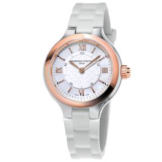 ΡΟΛΟΙ FREDERIQUE CONSTANT FC-281WH3ER2 FREDERIQUE CONSTANT Horological Smartwatch Delight Notify White Rubber Strap