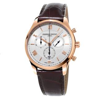 ΡΟΛΟΙ FREDERIQUE CONSTANT  FC-292MV5B4 FREDERIQUE CONSTANT Classics Chronograph Brown Leather Strap