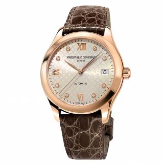 ΡΟΛΟΙ FREDERIQUE CONSTANT FC-303LGD3B4 Frederique Constant Ladies Diamonds Automatic Brown Leather Strap