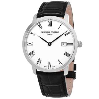 ΡΟΛΟΙ FREDERIQUE CONSTANT FC-306MR4S6 Frederique Constant Slim Line Automatic Black Leather Strap