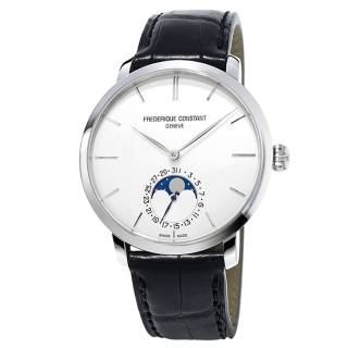 ΡΟΛΟΙ FREDERIQUE CONSTANT FC-705S4S6 FREDERIQUE CONSTANT Slimline Moonphase Manufacture Automatic Black Leather Strap