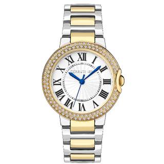 ΡΟΛΟΙ CERRUTI  CIWLG2007803 CERRUTI Mezzana Crystals Two Tone Stainless Steel Bracelet