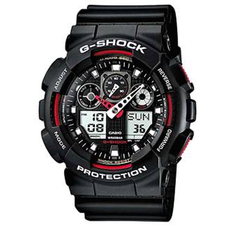 ΡΟΛΟΙ CASIO  GA-100-1A4ER CASIO G-SHOCK Chronograph Black Rubber Strap