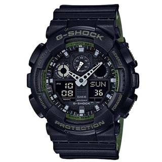 ΡΟΛΟΙ CASIO GA-100L-1AER CASIO G-Shock Anadigi Black Rubber Strap