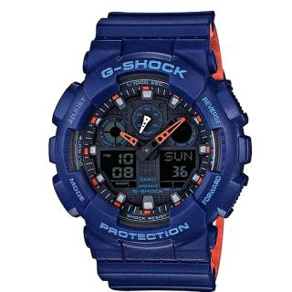 ΡΟΛΟΙ CASIO GA-100L-2AER CASIO G-Shock Anadigi Blue Rubber Strap