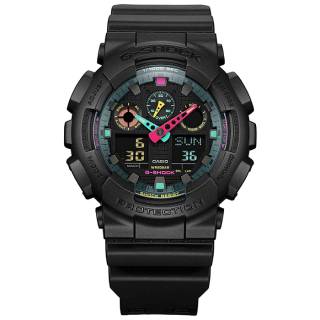 ΡΟΛΟΙ CASIO GA-100MF-1AER G-SHOCK Dual Time Chronograph Black Rubber Strap