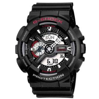 ΡΟΛΟΙ CASIO GA-110-1AER CASIO G-SHOCK Anadigi Black Rubber Strap