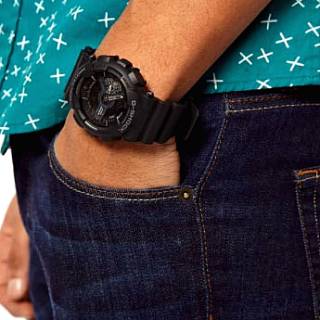 ΡΟΛΟΙ CASIO GA-110-1BER CASIO G-SHOCK Anadigi Black Rubber Strap