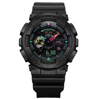 ΡΟΛΟΙ CASIO GA-110MF-1AER G-SHOCK Chronograph Black Rubber Strap