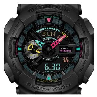 ΡΟΛΟΙ CASIO GA-110MF-1AER G-SHOCK Chronograph Black Rubber Strap