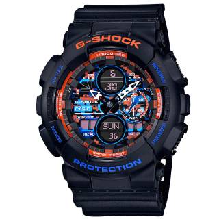 ΡΟΛΟΙ CASIO  GA-140CT-1AER CASIO G-SHOCK Chronograph Black Rubber Strap