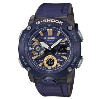 ΡΟΛΟΙ CASIO GA-2000-2AER CASIO G-SHOCK Chronograph Blue Rubber Strap