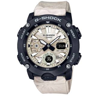 ΡΟΛΟΙ CASIO GA-2000WM-1AER CASIO G-SHOCK Chronograph Beige Rubber Strap