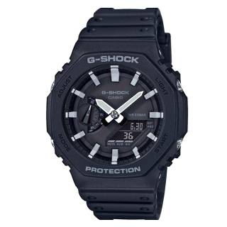 ΡΟΛΟΙ CASIO GA-2100-1AER CASIO G-SHOCK Chronograph Black Rubber Strap