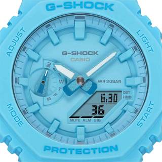 ΡΟΛΟΙ CASIO GA-2100-2A2ER G-SHOCK Chronograph Light Blue Biosourced Strap