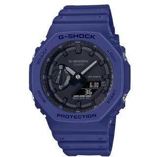 ΡΟΛΟΙ CASIO  GA-2100-2AER CASIO G-SHOCK Chronograph Blue Rubber Strap