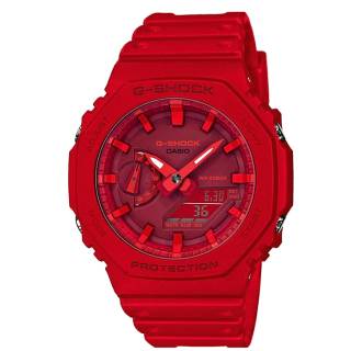 ΡΟΛΟΙ CASIO GA-2100-4AER CASIO G-SHOCK Chronograph Red Rubber Strap