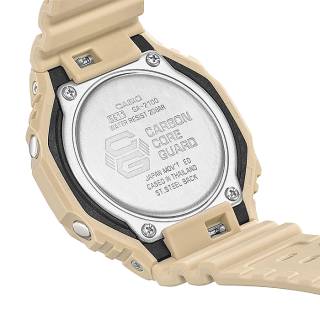 ΡΟΛΟΙ CASIO  GA-2100-5AER CASIO G-SHOCK Chronograph Beige Rubber Strap