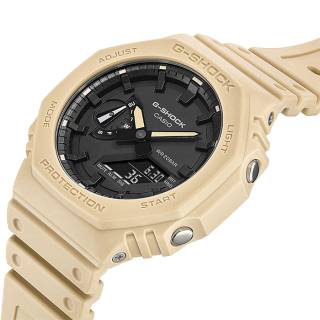 ΡΟΛΟΙ CASIO  GA-2100-5AER CASIO G-SHOCK Chronograph Beige Rubber Strap