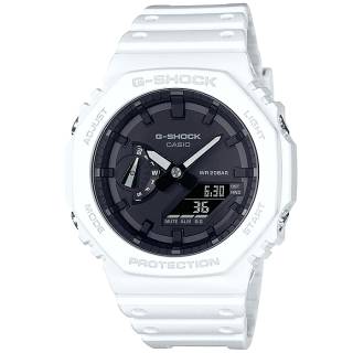 ΡΟΛΟΙ CASIO  GA-2100-7AER CASIO G-SHOCK Chronograph White Rubber Strap