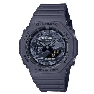 ΡΟΛΟΙ CASIO GA-2100CA-8AER CASIO G-Shock Camo Utility Series Grey Rubber Strap