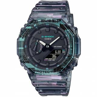 ΡΟΛΟΙ CASIO GA-2100NN-1AER CASIO G-SHOCK Chronograph Multicolor Rubber Strap