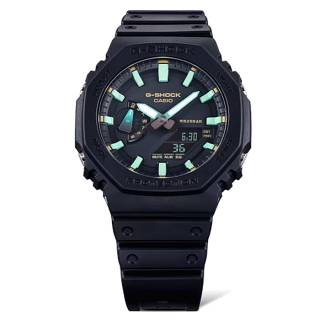 ΡΟΛΟΙ CASIO GA-2100RC-1AER CASIO G-SHOCK Chronograph Black Rubber Strap