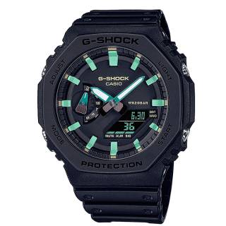 ΡΟΛΟΙ CASIO GA-2100RC-1AER CASIO G-SHOCK Chronograph Black Rubber Strap