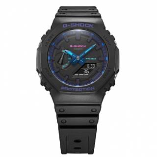 ΡΟΛΟΙ CASIO  GA-2100VB-1AER CASIO G-SHOCK Chronograph Black Rubber Strap