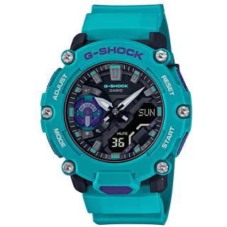 ΡΟΛΟΙ CASIO  GA-2200-2AER CASIO G-SHOCK Chronograph Light Blue Rubber Strap