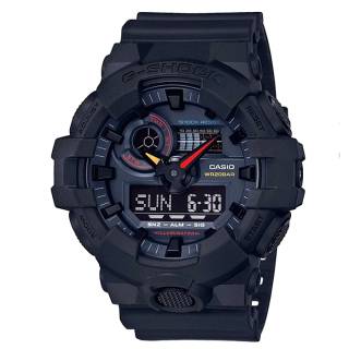 ΡΟΛΟΙ CASIO  GA-700BMC-1AER CASIO G-SHOCK Chronograph Black Rubber Strap