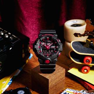 ΡΟΛΟΙ CASIO  GA-700BNR-1AER CASIO G-Shock Ignite Red Limited Edition Black Rubber Strap