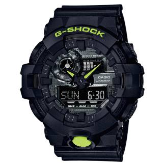 ΡΟΛΟΙ CASIO GA-700DC-1AER CASIO G-SHOCK Chronograph Black Rubber Strap