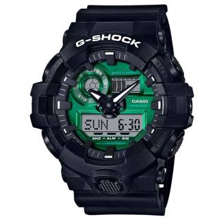 ΡΟΛΟΙ CASIO GA-700MG-1AER CASIO G-SHOCK Chronograph Black Rubber Strap