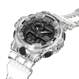 ΡΟΛΟΙ CASIO GA-700SKE-7AER CASIO G-SHOCK Chronograph Transparent Rubber Strap